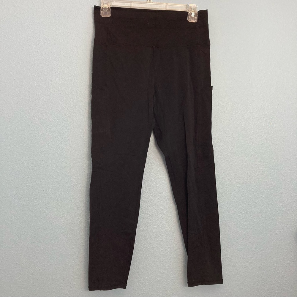 Zyia Cropped Legging Pants - Black - 8/10